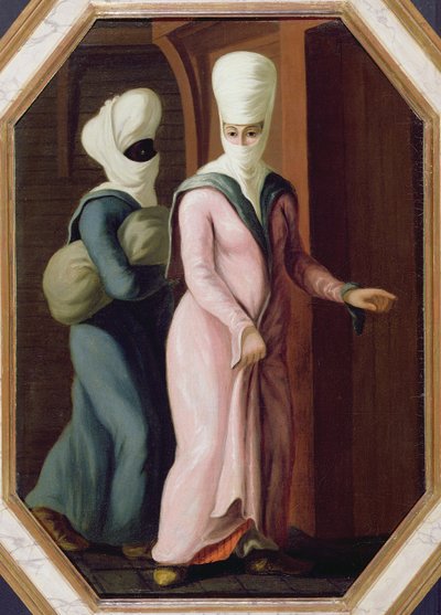 Une dame turque allant avec son esclave au bain - Francis Smith
