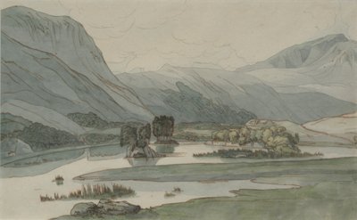 Rydal Water avec les collines de Grasmere, 1786 - Francis Towne