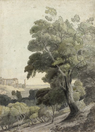 Tivoli, montrant Rome au loin, c.1781 - Francis Towne
