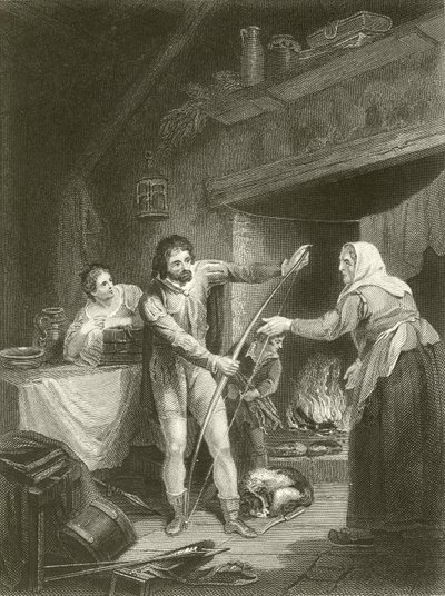 Alfred dans la chaumière du vacher - Francis Wheatley