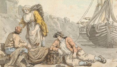 Pêcheurs avec paniers et filets - Francis Wheatley