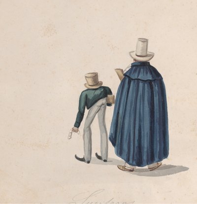 Deux diseuses de bonne aventure péruviennes portant des hauts-de-forme vues de dos - Francisco