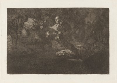 Dios los cria y ellos se juntan, de la série Los disparates (Los proverbios) - Francisco de Goya