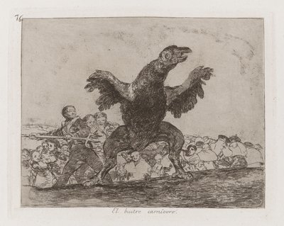 El buitre carnívoro (Le Vautour carnivore), Planche 76 de Los desastres de la guerra (Les Désastres de la guerre) - Francisco de Goya