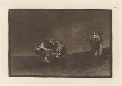 El mismo vuelca un toro en la plaza de Madrid, Planche 16 de La tauromaquia - Francisco de Goya