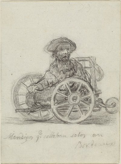 Mendigos que se llevan solos en Bordeaux (Mendiants qui se déplacent seuls à Bordeaux) - Francisco de Goya