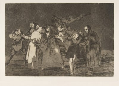 Plaque 16 des Disparates : Les blessures guérissent plus vite que les paroles hâtives, ca. 1816-23 publié 1864 - Francisco de Goya