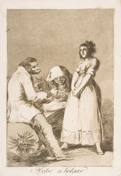 Planche 73 de Los Caprichos : Il vaut mieux être paresseux - Francisco de Goya