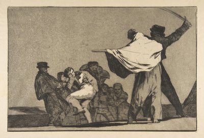 Planche A des Disparates : Folie bien connue, ca. 1816-23 publié avant 1877 - Francisco de Goya