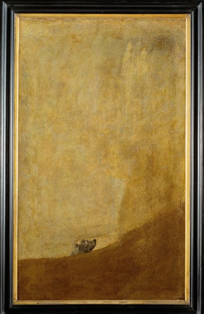 Chien à moitié immergé (peinture sur toile) - Francisco Jose de Goya y Lucientes