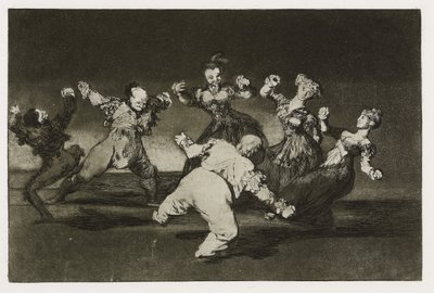 Folie joyeuse (Disparate alegre), Planche 12 de "Los Proverbios", c.1819-24 - Francisco de Goya