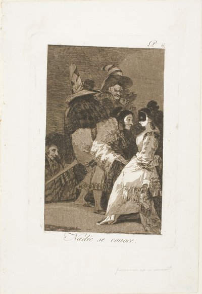 Personne ne se connaît, planche six de Los Caprichos - Francisco Jose de Goya y Lucientes