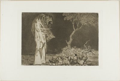 Soldats effrayés par un fantôme, de Disparates, publié comme planche 2 dans Los Proverbios - Francisco Jose de Goya y Lucientes