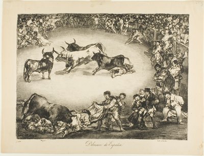 Divertissement espagnol, des Taureaux de Bordeaux - Francisco Jose de Goya y Lucientes
