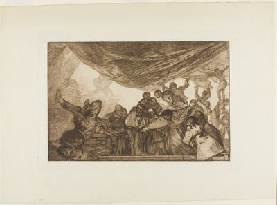 Sans se recommander ni à Dieu ni au diable, planche 15 de Los Proverbios - Francisco Jose de Goya y Lucientes