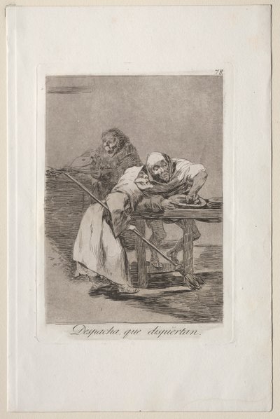 Caprices : Dépêche-toi, ils se réveillent - Francisco de Goya