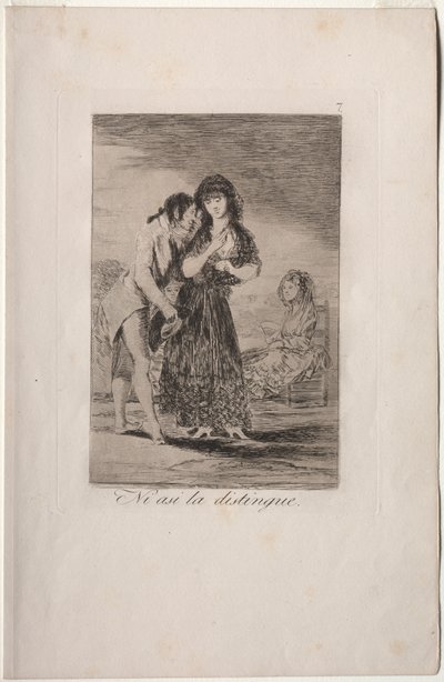 Caprichos : Même ainsi, il ne peut la comprendre - Francisco de Goya