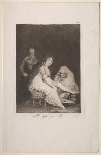Caprichos: Elle prie pour elle - Francisco de Goya