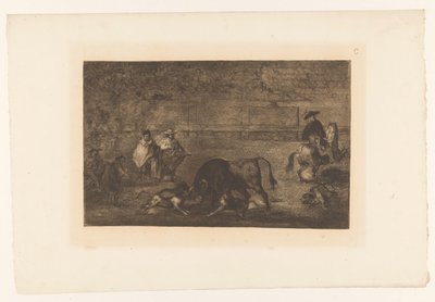 Taureau attaqué par des chiens - Francisco de Goya