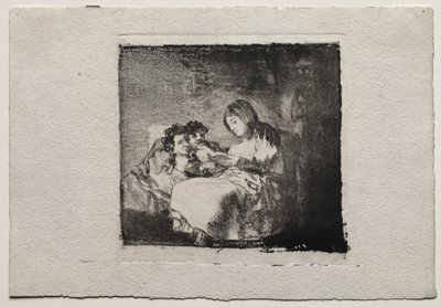 Femme lisant à deux enfants - Francisco de Goya