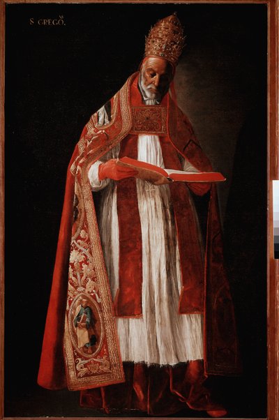 Pape Grégoire I le Grand ou Dialogue - Francisco de Zurbaran
