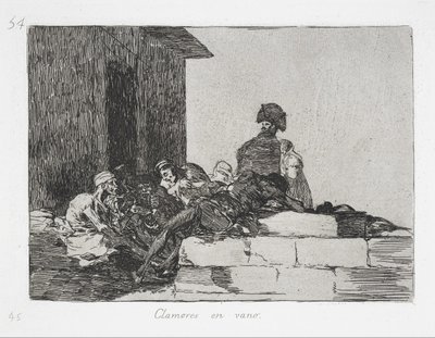 Lamentations vaines (Clamores en vano) de la série Les Désastres de la guerre (Los Desastres de la Guerra) - Francisco de Goya