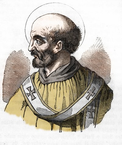 Antiquité : représentation du Pape Sixte II, dessin de Misteri del Vaticano par Franco Mistrali - Franco Mistrali