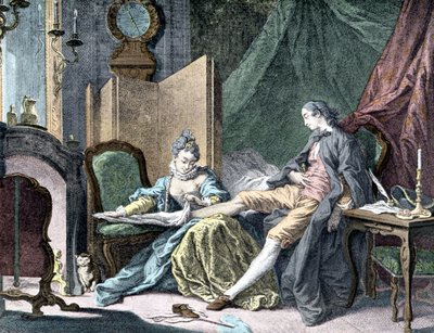 La Courtisane amoureuse : Femme enlevant le bas d