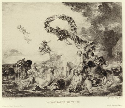 La Naissance de Vénus (gravure) - Francois (after) Boucher