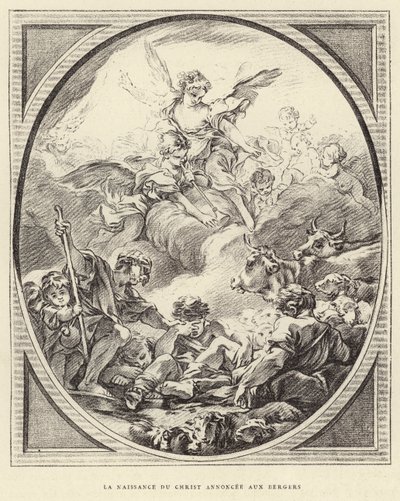 La Naissance du Christ Annoncée aux Bergers - Francois (after) Boucher