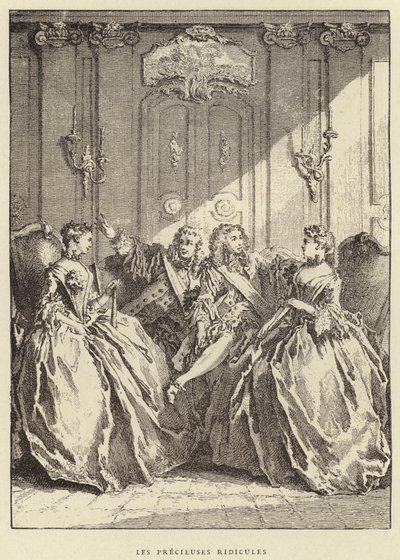 Les Précieuses ridicules (gravure) - Francois (after) Boucher