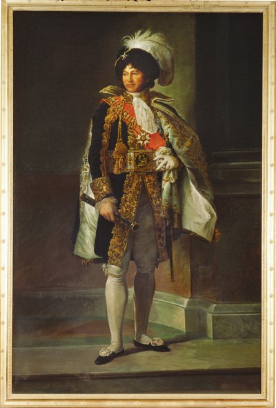 Joachim Murat, général, roi de Naples, époux de Caroline Bonaparte, sœur de Napoléon ... (peinture sur toile) - Francois (school of) Gerard