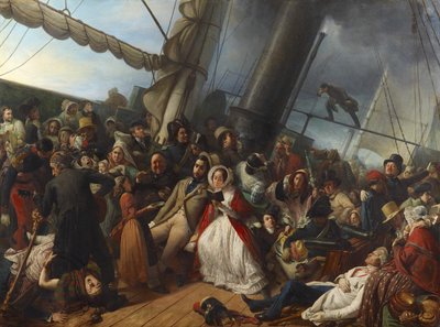 Le mal de mer sur une corvette anglaise - François Auguste Biard