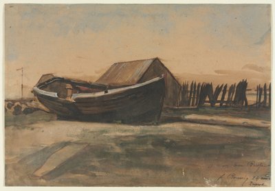 Bateau sur une plage, Le Tréport - François Bonvin