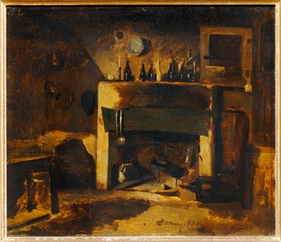 La cheminee - la cheminée ... (peinture sur toile) - François Bonvin