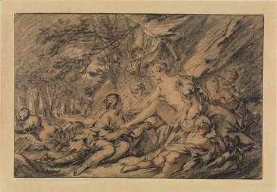 Diane se reposant dans la forêt avec ses nymphes - François Boucher