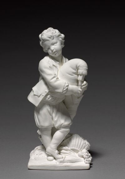 Figure du joueur de cornemuse, fabriqué par la manufacture de Vincennes, modelé par Pierre Blondeau, 1748-1752 - François Boucher