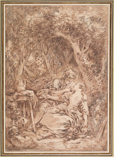 Amants surpris (Annette et Lubin) - François Boucher