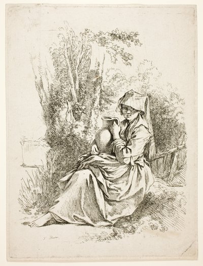 Paysanne avec une cruche - François Boucher