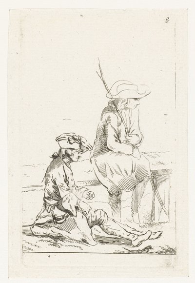 Un soldat et un paysan - François Boucher