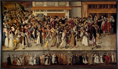 Guerres de religion entre catholiques et protestants : « Procession de la Ligue quittant Notre-Dame sur l