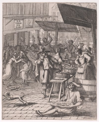 A Fish Market; from Divers sujets Remarquables tirez de L