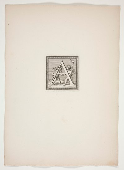 Un monogramme avec des putti - Francois Chauveau