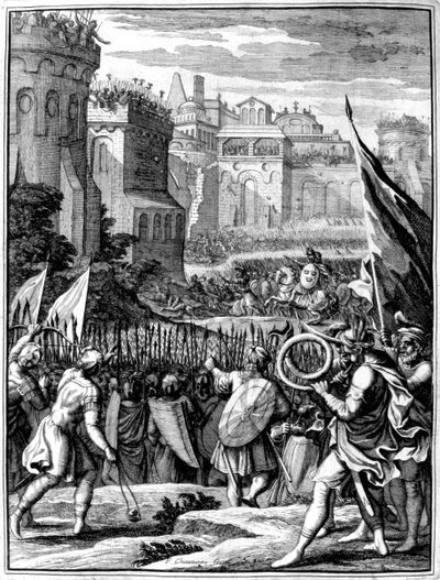Forces sous Alaric I, Roi des Wisigoths à partir de 395, pillant Rome, 410 - Francois Chauveau