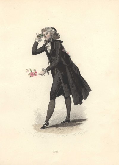 Dandy avec lorgnon, époque de Marie-Antoinette - Francois Claudius Compte Calix