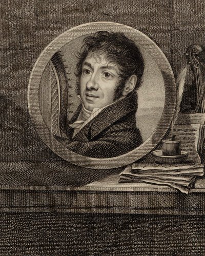 Portrait du harpiste et compositeur Jean-Aimé Vernier 1769-1840, vers 1800 - Francois Dumont