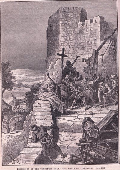 Procession des croisés autour des murs de Jérusalem en 1097 après J.-C. - Francois Edouard Zier