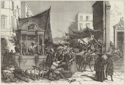 Une rue à Naples (gravure) - Francois Fortune Antoine (after) Ferogio