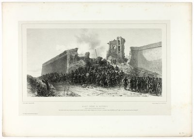 Assaut du bastion no.8, de Souvenirs d’Italie : Expédition de Rome - Francois Hippolyte Lalaisse