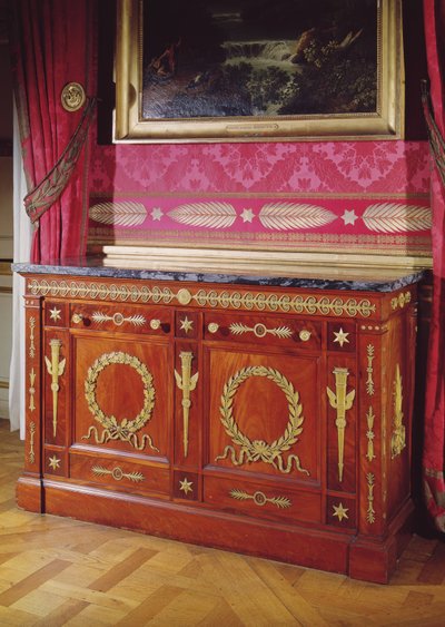Commode de style Premier Empire, 1804-15 (acacia, marbre et bronze doré) - Francois Honore Georges Jacob Desmalter